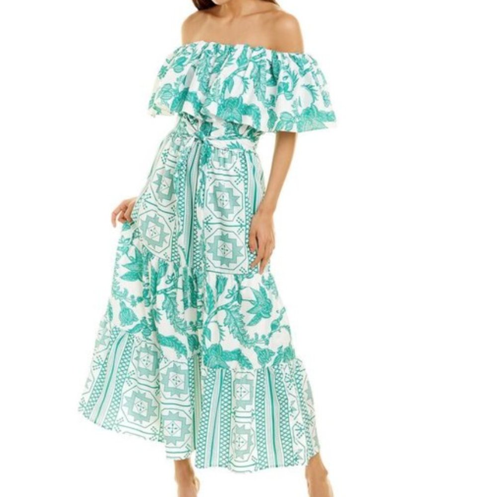 Beulah Off-The-Shoulder Midi Dress